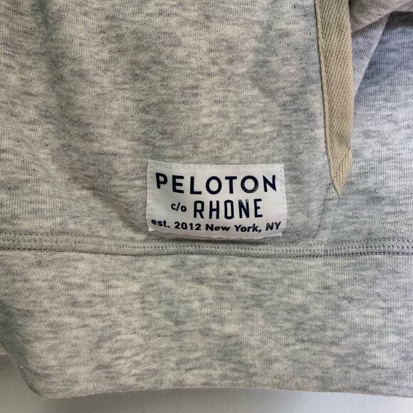 Rhone x Peloton Gray Full Zip Cotton Blend Hoodie Sweatshirt Size Large - Picture 3 of 8